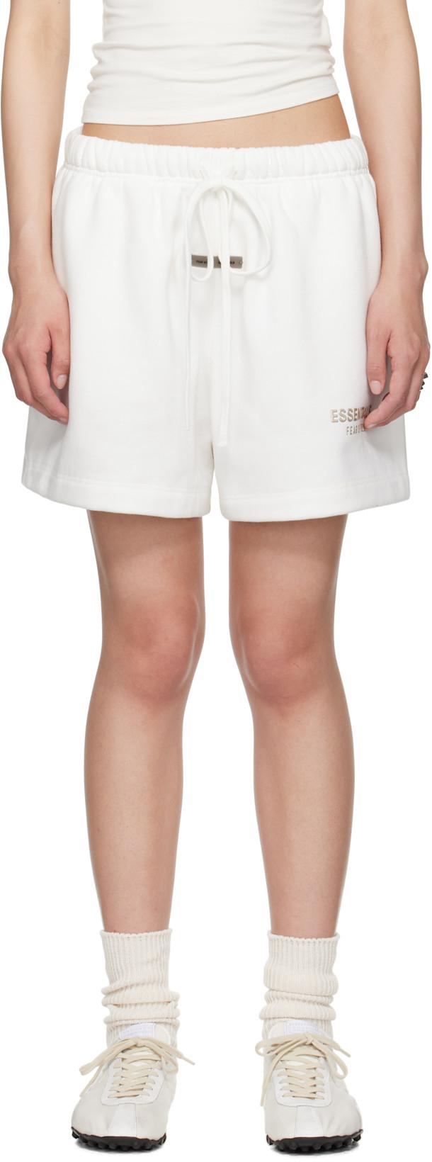 White Soccer Fleece Shorts by FEAR OF GOD
