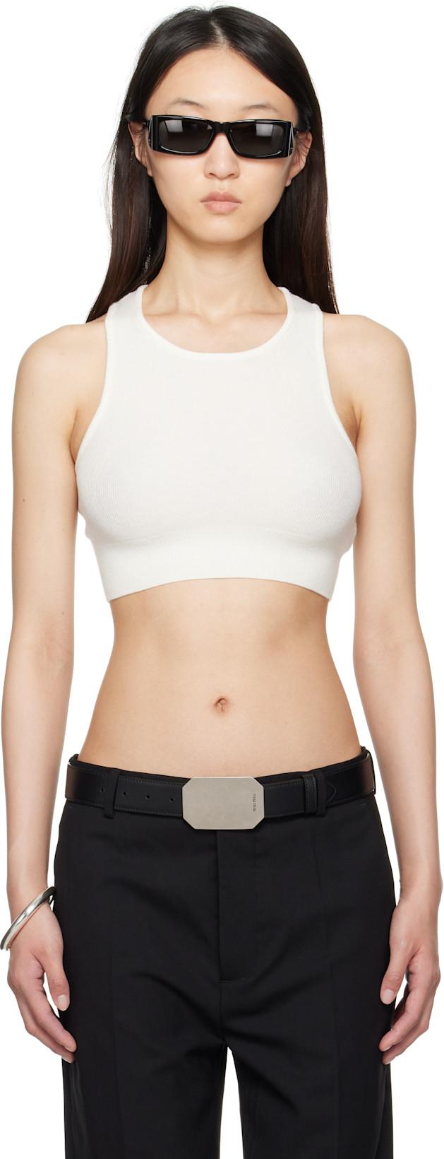 White Soft Rib Sport Tank Top by FEAR OF GOD