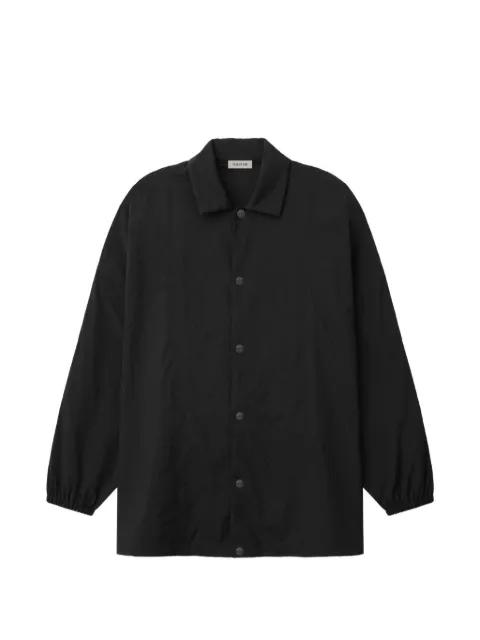 crinkled-finish logo-patch jacket by FEAR OF GOD
