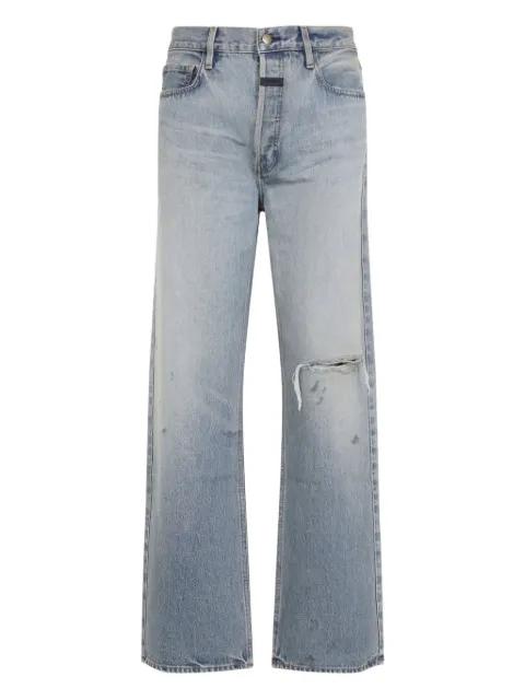distressed cotton jeans by FEAR OF GOD
