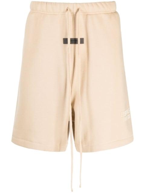 drawstring cotton track shorts by FEAR OF GOD