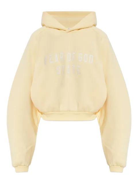 embroidered-logo hoodie by FEAR OF GOD