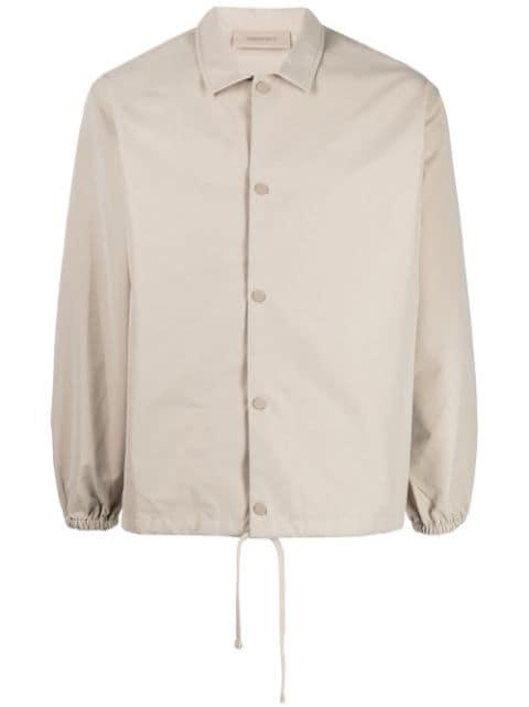 graphic-print drawstring shirt jacket by FEAR OF GOD