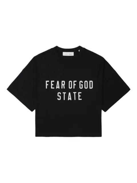 graphic-print top by FEAR OF GOD