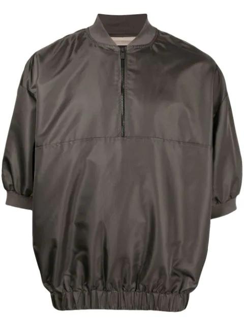 half-zip band-collar sweatshirt by FEAR OF GOD
