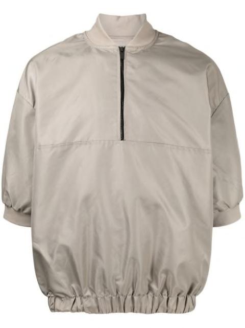 half-zip short-sleeve techical pullover by FEAR OF GOD
