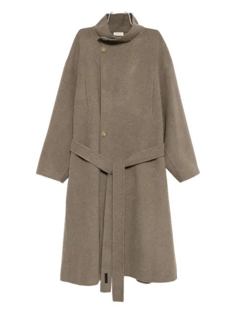 high-neck double-breasted coat by FEAR OF GOD