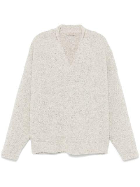 logo-appliqué V-neck sweater by FEAR OF GOD