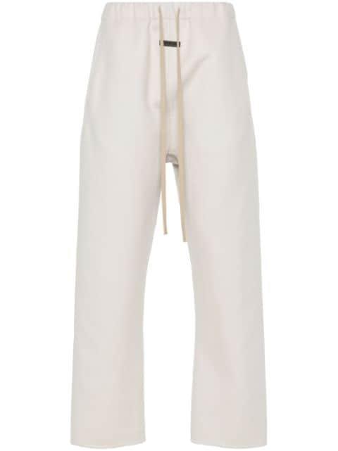 logo-appliqué straight-leg pants by FEAR OF GOD