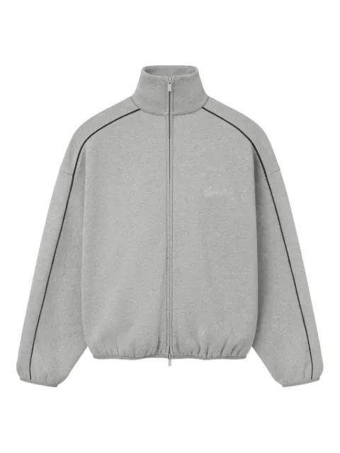 logo-embroidered zip-up track jacket by FEAR OF GOD