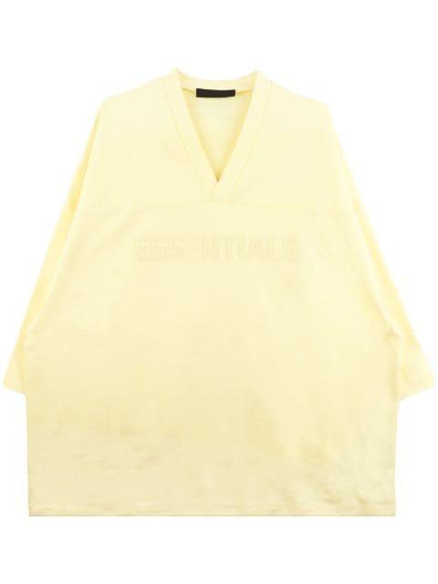 logo-flocked cotton T-shirt by FEAR OF GOD