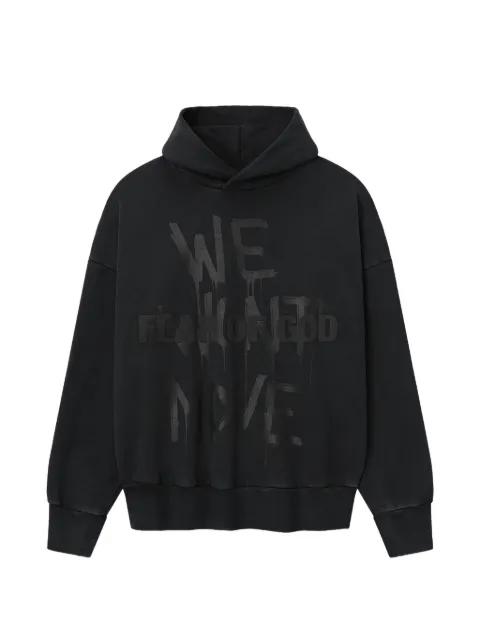 logo-lettering hoodie by FEAR OF GOD