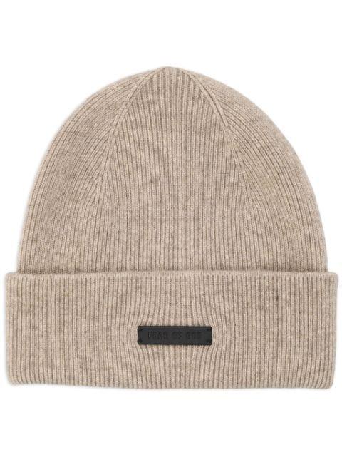 logo-patch beanie by FEAR OF GOD
