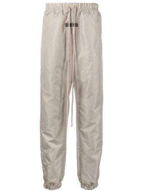 logo-patch drawstring trousers by FEAR OF GOD