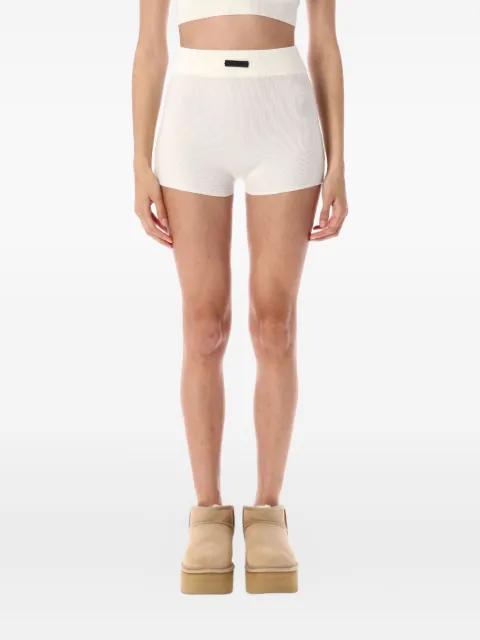 logo-patch ribbed biker shorts by FEAR OF GOD