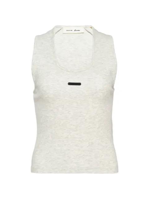 logo-patch ribbed tank top by FEAR OF GOD