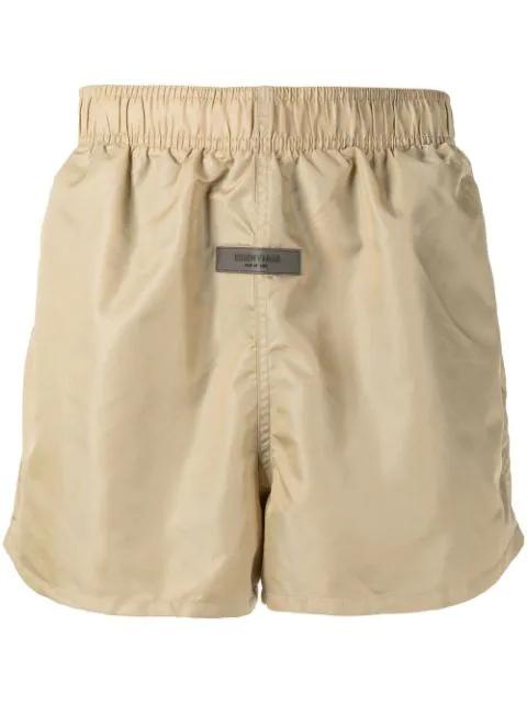 logo-patch track shorts by FEAR OF GOD