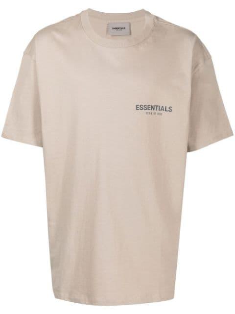 logo-print cotton T-shirt by FEAR OF GOD