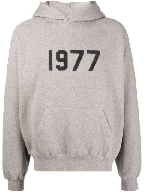 logo-print cotton hoodie by FEAR OF GOD