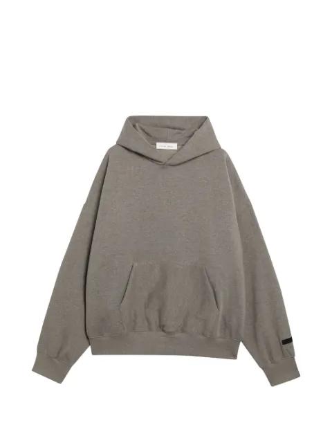 logo-print drop-shoulder hoodie by FEAR OF GOD