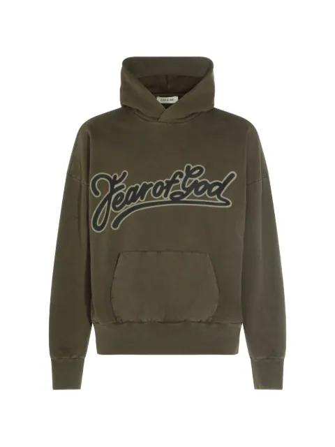 logo-print hoodie by FEAR OF GOD