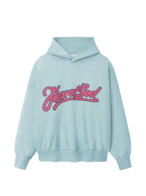 logo-print hoodie by FEAR OF GOD