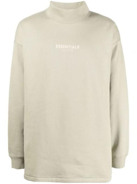 logo-print mock-neck jumper by FEAR OF GOD