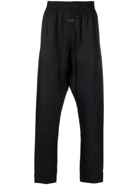 logo-waist drop-crotch trousers by FEAR OF GOD
