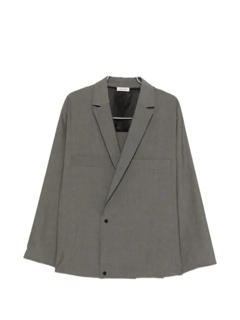 notch-lapel press-stud shirt jacket by FEAR OF GOD