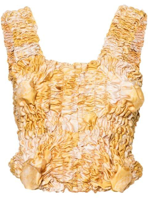 Twist ruched tank top by FEBEN