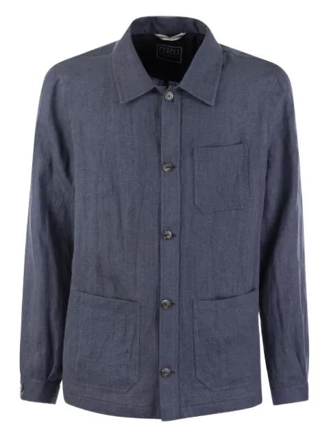 Bristol breast-pocket linen jacket by FEDELI