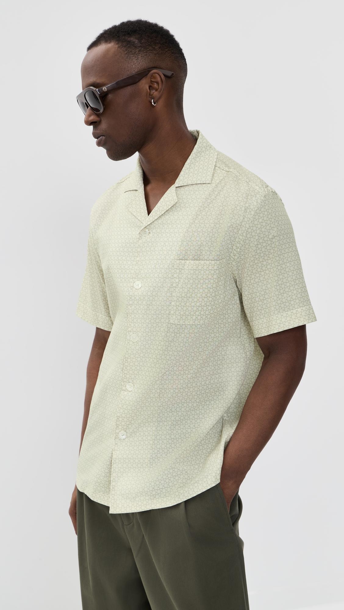 Cotton Stretch Camp Shirt by FEDELI