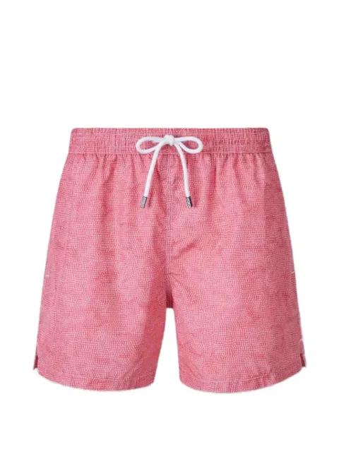 Madeira cross-print swim shorts by FEDELI