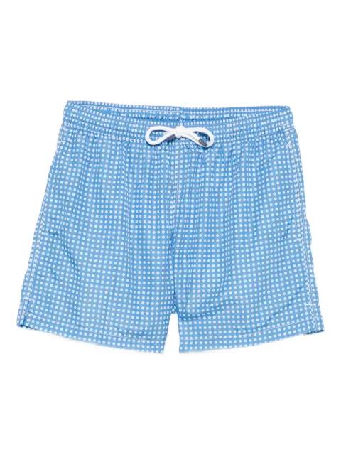 Madeira geometric-pattern swim shorts by FEDELI