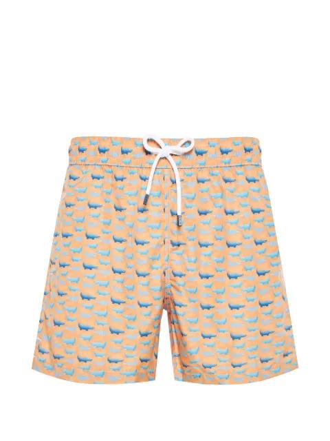 animal-print beach shorts by FEDELI