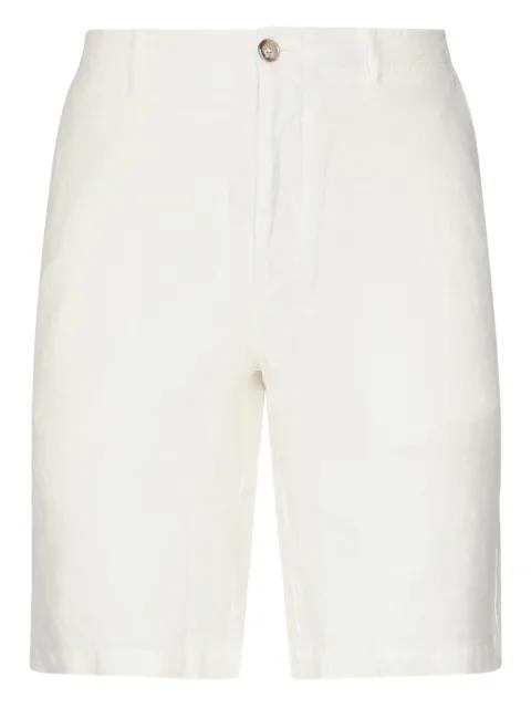 bellows-pocket linen shorts by FEDELI