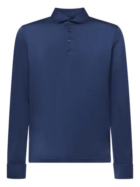 buttoned long-sleeve polo shirt by FEDELI