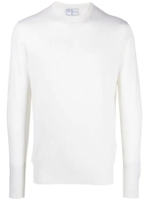 crew-neck cashmere cardigan by FEDELI
