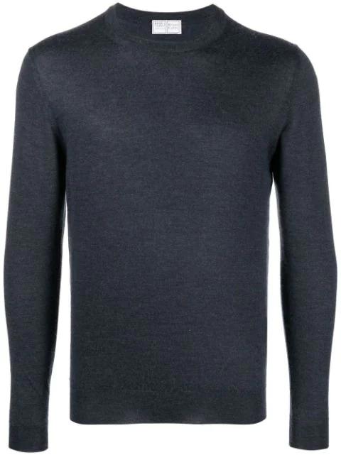crew-neck cashmere-silk jumper by FEDELI