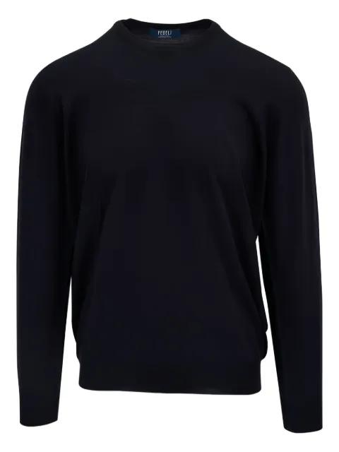 crew-neck wool sweater by FEDELI