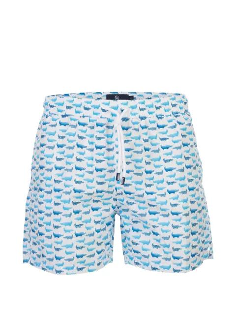 crocodile-print swim shorts by FEDELI
