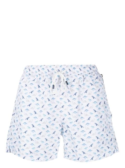 dinosaur-print swim shorts by FEDELI