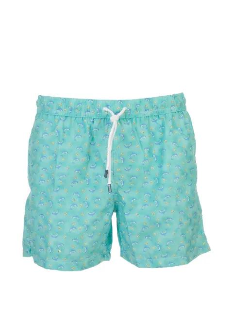 dolphin-print swim shorts by FEDELI