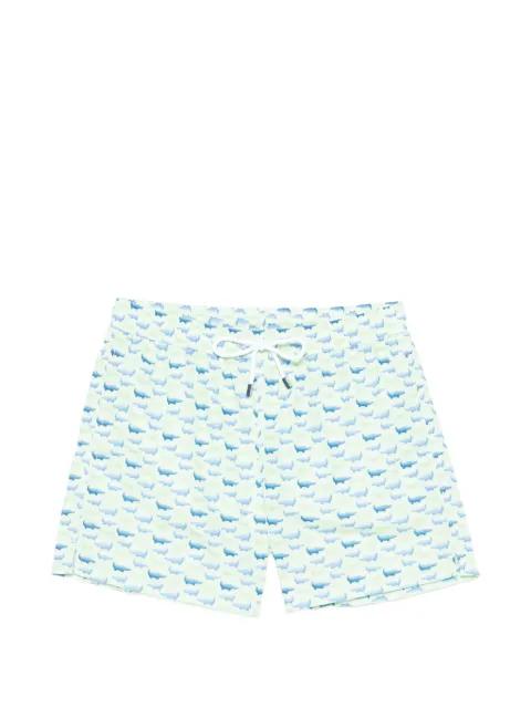 drawstring animal print swim shorts by FEDELI