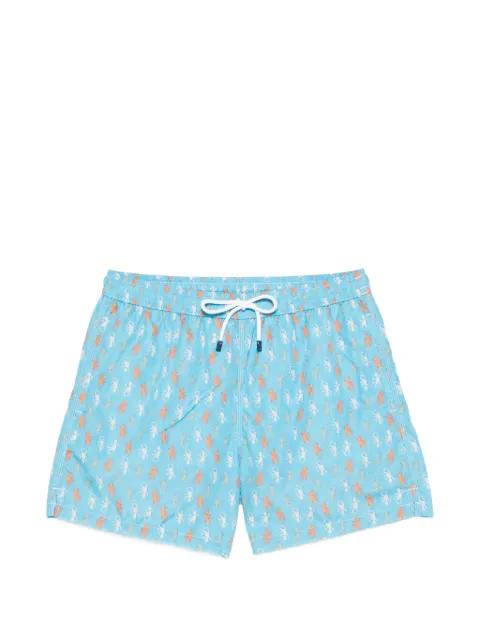drawstring lizard print swim shorts by FEDELI