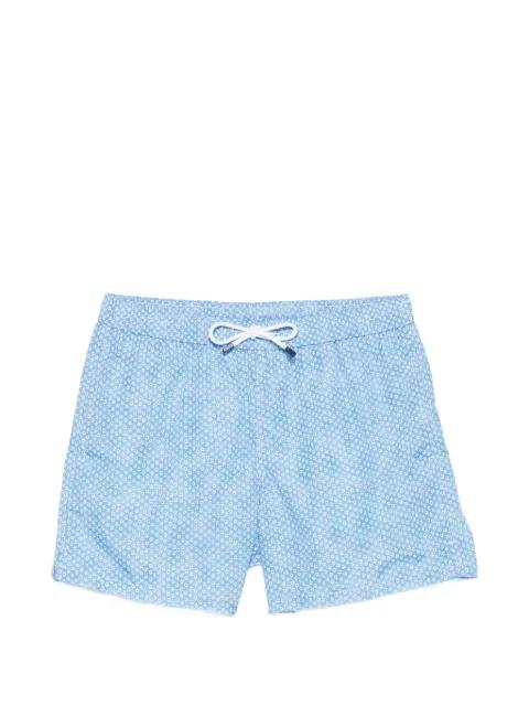 drawstring patterned beach shorts by FEDELI