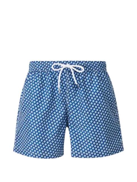 floral-motif drawstring swim shorts by FEDELI