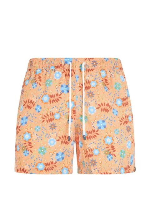 floral-print drawstring swim shorts by FEDELI