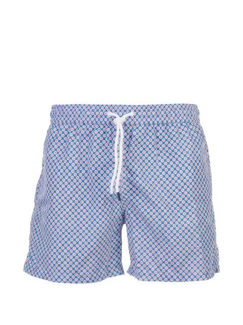geometric-print drawstring swim shorts by FEDELI