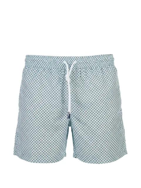 geometric-print drawstring swim shorts by FEDELI